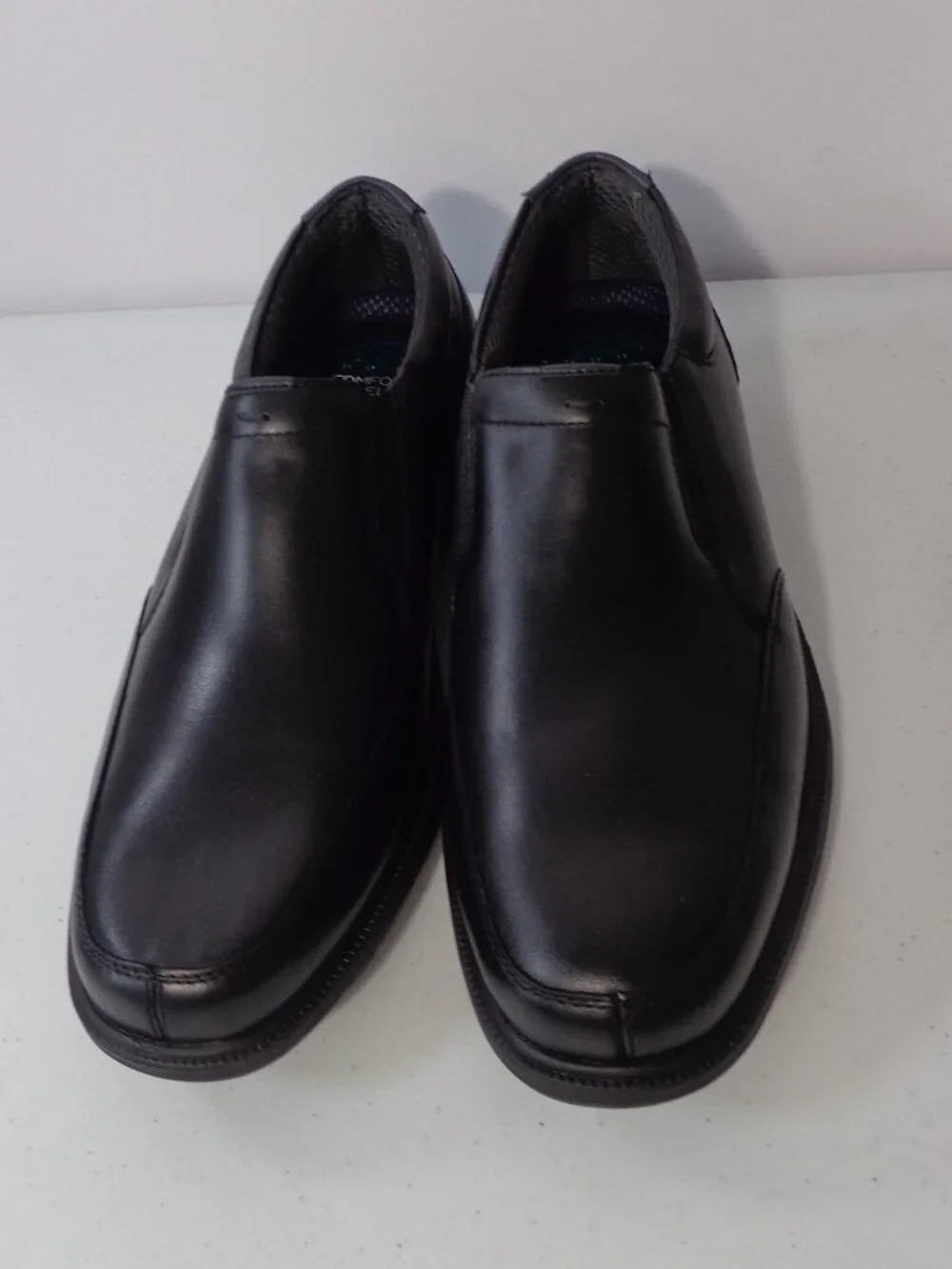 Nunn Bush Myles St Slip Resistant Loafers Black Leather Comfort Gel Men Sz 9.5M